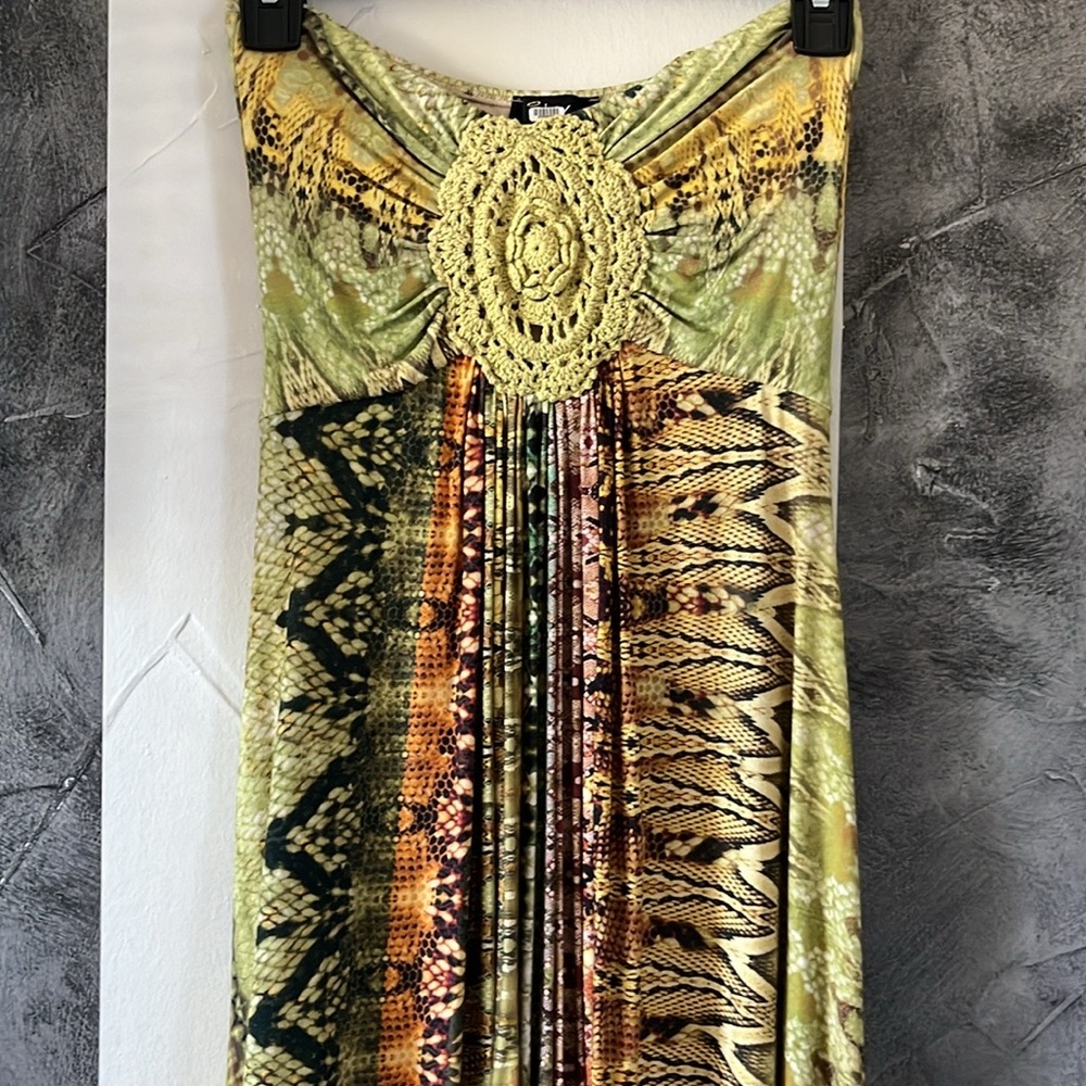 Sky strapless high low dress size M